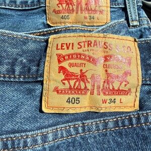 Levi’s 405 Indigo Denim Jorts | Men’s 34W | Tailored Hem | Qty 2 | $35 per item